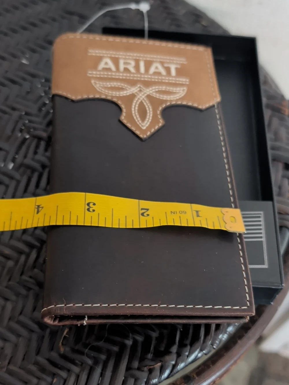 Ariat Top Grain Leather Rodeo Wallet /Checkbook NIB